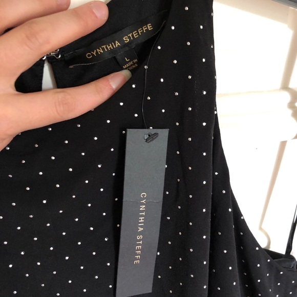 NWT Cynthia Steffe Swiss dot Black cocktail dress - Picture 6 of 11